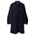 Abrigo de lana negra con forro de estilo militar de Burberry Negro  ref.675639