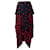 Proenza Schouler Asymmetrischer Stufenrock aus schwarzer und roter Viskose Mehrfarben Zellulosefaser  ref.675640