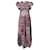 Ulla Johnson Zoya Rüschenkleid aus rosa und lila Baumwolle Mehrfarben  ref.675697