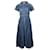 Dior Denim Faltenkleid aus blauer Baumwolle  ref.675732