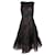 Oscar De La Renta Spring 2015 Sleeveless Sheer Lace Beaded Dress in Black Cotton  ref.675733