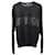 Suéter Givenchy com detalhe de listras de couro em lã preta Preto  ref.675768
