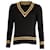 Jersey de manga larga en algodón negro y dorado metálico Cricket de Ralph Lauren Multicolor  ref.675779