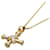 Bulgari *BVLGARI Passo Doppio Cross Pendant Necklace Golden Yellow gold Diamond  ref.675888