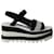 Stella Mc Cartney Stella Mccartney Elyse Chunky Platform Sandals in Monochromatic Black Canvas  Cloth  ref.676200