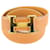 Hermès Marrone x Oro 32Kit cintura reversibile con logo H mm Oro bianco  ref.676272