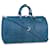 Louis Vuitton LV Keepall 50 Couro jeans Azul  ref.676393