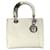 Christian Dior Handtaschen Weiß Leder Leinwand  ref.676706
