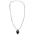 Alexander McQueen Geteilte Totenkopf-Halskette aus silberfarbenem Messing Metall  ref.677347