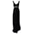Vestido largo de encaje con mosaico gráfico en seda negra de Temperley London Negro  ref.677365