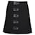 Sandro Leather Detail Mini Skirt in Black Polyester  ref.677386