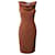 Moschino Cowl Sheath Dress in Rust Orange Polyester  ref.677399