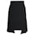 Falda midi con dobladillo asimétrico en viscosa negra de Alexander McQueen Negro Fibra de celulosa  ref.677410
