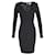 Burberry-Kleid mit Epaulette in schwarzem Acetat Zellulosefaser  ref.677456