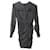 Isabel Marant Mini abito a maniche lunghe con balze in poliestere nero  ref.677481