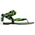 Gianvito Rossi Tie-On Flat Sandals in Green Satin  ref.677539