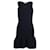 Sandro Scoop Neck Mini Dress in Navy Blue Cotton  ref.677545