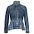 Alexander McQueen Double Layered Multi Panel Denim Jacket in Blue Cotton  ref.677557