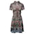 Temperley London Robe mi-longue ajustée et évasée imprimée en polyester multicolore  ref.677575