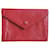 Chanel carteiras Vermelho Couro  ref.677842