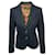 Dolce & Gabbana Pinstripe Blazer in Navy Blue Wool  ref.677926