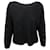 Suéter canelado com detalhe de botões Ba&sh Hades em lã preta Preto Algodão  ref.677934