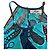 Tibi Halter Neck Patterned Blouse in Multicolor Silk - view 4