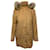 Hugo Boss Manteau Boss avec capuche bordée de fourrure en laine de chameau jaune Camel  ref.677946