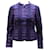 Max Mara Geometric Pattern Peplum Jacket in Purple Cotton  ref.677948