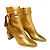 Botas Yves Saint Laurent Lou de piel dorada Dorado