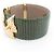 VAN DER BAUWEDE ARMBAND EFEU VERGOLDET MANSCHETTE + 2 EIDECHSEN-LEDER-BINDUNGEN Golden - Ansicht 7