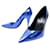 ZAPATOS KIKI SAINT LAURENT 100 Zapatillas 578599 azul real 39 bombas de zapatos Cuero  ref.678786