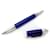 PENNA A SFERA MONTBLANC STARWALKER COOL BLUE 9978 PENNA ROLLER LACCA BLU Placcato in oro  ref.678787