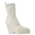 Autre Marque Texan Boots in White Synthetic Leather Leatherette  ref.679048