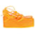 Bottega Veneta B.V.90 Espadrilles Sporty Web Wedge en Cuir Orange  ref.679400