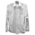 Balenciaga Chemise à Rayures Logo au Dos en Coton Blanc  ref.679440