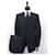 *[Versace-Sammlung] 3 Anzug mit Knopfleiste und gewebtem Muster (Herren) Marineblau Wolle  ref.680260