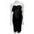 Halston Heritage Robe en soie bustier en soie martelée Noir  ref.680518