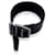 Hermès Hermes Pulsera de cuero negro Hebilla de gancho de metal plateado  ref.680922
