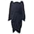 Balenciaga Drapiertes Cape-Kleid mit tiefem Rückenausschnitt aus schwarzem Polyester  ref.681121