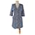 Maje Robes Tweed Bleu  ref.681521