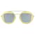 Gafas de sol con montura redonda Gucci Dorado Metálico  ref.682214