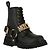 Moschino Anfibi in pelle con logo - vista 2