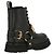 Moschino Anfibi in pelle con logo - vista 3