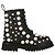 Moschino Botas militares de cuero perlado