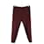 Céline trousers 36 Dark red Cotton  ref.682832