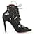 Tabitha Simmons Black Suede Laser Cut Ankle Boots  ref.683593