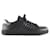 Prada Black Leather Low Top Sneakers  ref.683622