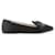 Bow Sapatilhas Prada de cetim preto com detalhes de laço e miçangas  ref.683671