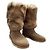 Car Shoes nuevas botas de piel Beige